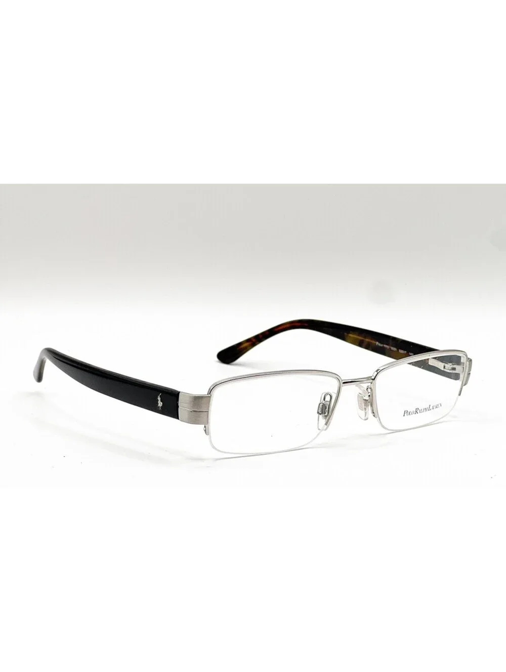 Polo Ralph Lauren 1115 9001 Black Half Rim Authentic Eyeglass Frames 52-17